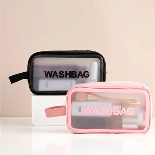 New Six-piece Transparent Makeup Bag Beach Hanging Toiletry Bag For Women